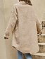 voordelige Winterjassen-Dames Jas Houd Warm Comfortabel Zak Knop Buiten Casual Effen Buiten Straat Dagelijks Feestdagen Enkele rij knopen Lang Strijkijzer Normale pasvorm Lange mouw bovenkleding Wit Khaki Abrikoos Herfst