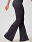 abordables Leggings et collants de yoga-Pantalons de fitness Leggings de yoga pantalon de sport Femmes Évasé Yoga Fitness Pilates Pantalons Automne Hiver Des sports Tenues de Sport Micro-Élastique Bleu Grise