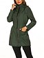 abordables Abrigos &amp; Trench-Mujer Chaqueta con capucha Cómodo Transpirable Cremallera Bolsillo Casual Plano Exterior Vacaciones Calle Ropa Cotidiana Cremallera Regular Con Capucha Ajuste regular Manga Larga Ropa de calle Negro