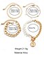 abordables Pulsera de mujer-Conjunto de pulsera de cadena de oro y perlas para mujer, joyería de moda con cierre de palanca, elegante estilo en capas para niñas y mujeres, ideal para fiestas, bodas, oficina y uso diario.