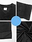baratos Camisas casuais masculinas plus size-Homens Tamanho Grande Camiseta T-shirt Decote V Manga Curta Moda Ao ar livre Férias Diário Cruz Preto Branco Poliéster Roupa