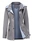 abordables chaqueta activa-Mujer Gabardina Impermeable Mantiene abrigado Cremallera Bolsillo Moda Exterior Plano Noche Fin de semana Cremallera Regular Con Capucha Ajuste regular Manga Larga Ropa de calle Negro Amarillo Vino