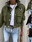 billige Frakker &amp; Trench Coats-Dame Casual jakke Bekvem Åndbart Lynlås Trykt mønster Afslappet Farveblok Ferierejse Gade Afslappet Dagligdagstøj Lynlås Kort Aftæpning Regulær Langærmet Overtøj Sort Hvid Gul Forår Efterår