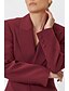 voordelige Damespakken-Dames 2-delige pakken Formeel Bruiloft gast Elegant minimalistische Casual Lange mouw Tot de grond Piek revers Enkele rij knopen