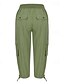economico pantaloni cargo da donna-Per donna Pantaloni Cargo Pantaloni Eleganti Streetwear Casual Lunghezza al polpaccio Naturale Semplice Tasca Design con Coulisse Elastica Comodo All&#039;aperto Confortevole All&#039;aperto Abbigliamento
