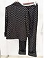 abordables Trajes de pantalón de mamá-Traje de pantalón vestido para la madre de la novia elegante cuello de camisa longitud hasta el tobillo mezcla de algodón manga larga con botones