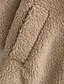abordables Manteaux d&#039;Hiver-Femmes Manteau Chaud Confortable Avec Poches Boutons Occasionnel Uni Fête Décontracté Quotidien Simple Boutonnage Long Col Rabattu Coupe régulière manche longue Vêtements d&#039;extérieur Kaki Automne