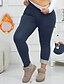 voordelige Sporten Plus Maat &amp; Zwangerschap-Dames pilatesleggings sportbroek Yoga legging Zak Lichtgewicht Warm Pilates Sportschool Hardlopen Broeken Zwart Donker Marineblauw Grijs Grote maten Sport Sportkleding Micro-elastisch
