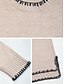 billige Solide farver-Dame Bluse Afslappet Blødt Ren farve Rillet Rund hals Patchwork Strikket Langærmet Almindelige toppe Strikke udendørs Daglig Weekend Grøn Kakifarvet Efterår Vinter
