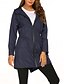 abordables Abrigos &amp; Trench-Mujer Chaqueta con capucha Cómodo Transpirable Cremallera Bolsillo Casual Plano Exterior Vacaciones Calle Ropa Cotidiana Cremallera Regular Con Capucha Ajuste regular Manga Larga Ropa de calle Negro