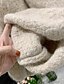 billige Åpen front cardigan-Dame Kofte Mote Helfarge Riflet V-hals Strikket Langermet Vanlige topper Strikke utendørs Daglig Ut på byen Beige kaffe Høst
