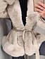 voordelige Winterjassen-Dames Vrijetijdsjas Houd Warm Comfortabel Bontkraag Modieus Effen Uitgaan Weekend Wandelen Normaal Strijkijzer Normale pasvorm Lange mouw bovenkleding Zwart Bruin Beige Herfst Winter
