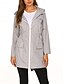 abordables Abrigos &amp; Trench-Mujer Chaqueta con capucha Cómodo Transpirable Cremallera Bolsillo Casual Plano Exterior Vacaciones Calle Ropa Cotidiana Cremallera Regular Con Capucha Ajuste regular Manga Larga Ropa de calle Negro