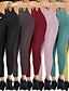 billige Fleeceforede leggings-Dame Fleece bukser Slacks Leggins Gade Afslappet Fuld længde Naturlig Vanlig Elastisk Talje Spænde comfy Ferierejse I-byen-tøj Vin Grå Sort Gul Vinter Regulær