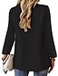 economico Blazer e Completi-Per donna Blazer Traspirante Confortevole Bottoni Tasca Casual Semplice Ufficio Streetwear Casuale Abbigliamento quotidiano Monopetto Regolare Collo ripiegato Vestibilità regolare Manica Lunga