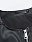 cheap Men&#039;s Vest-Men&#039;s Vest Gilet Faux Leather Vest Outdoor Daily Fashion Casual Spring Fall Zip Up Pocket PU Leather Comfortable Plain Zipper Crew Neck Regular Fit Black Brown Vest