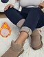 voordelige Sporten Plus Maat &amp; Zwangerschap-Dames pilatesleggings sportbroek Yoga legging Zak Lichtgewicht Warm Pilates Sportschool Hardlopen Broeken Zwart Donker Marineblauw Grijs Grote maten Sport Sportkleding Micro-elastisch