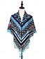cheap Women&#039;s Scarves-Women’s Boho Square Scarf with Tassels – Lightweight Blended Cotton Ethnic Print Shawl for Casual Outfits, Travel and Festivals
