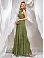 ieftine verde-Rochii de quinceanera în formă de A rochie elegantă pentru nuntă lungime până la podea fără mâneci decolteu în V dantelă spate în V cu pliuri