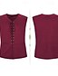 billige Gilets-Herre Vest Gilet udendørs Daglig Årgang Forår Efterår Blondér Polyester Bekvem Vanlig V-hals Regulær Mørkebrun Sort Rød Lysebrun Vest