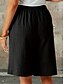 abordables Bermudas-Mujer Chinos Pantalón corto Moda Ropa de calle Básico Longitud de la rodilla Alta cintura Plano Bolsillo Cintura elástica Confortable Suave Cómodo Microelástico Exterior Calle Gris oscuro Azul