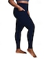 billiga Sport Plus Size &amp; Graviditet-Dam pilatesleggings sportbyxor Yoga leggings Ficka Lättvikt Pilates Gym Löpning Byxor Svart Dammig ros Vinröd Elastan Plusstorlekar sporter Sportkläder Microelastisk