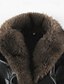 cheap Furs &amp; Leathers-Women&#039;s Casual Jacket Warm Comfortable Buttons Fur Collar Fashion Plain Holiday Going out Weekend Single Breasted Regular Turndown Regular Fit Long Sleeve Outerwear Black Fall Winter