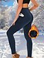 ieftine Jambiere și colanți de yoga-Pentru femei colanți pilates Pantaloni de exterior pantaloni sport Buzunar Ușor Pilates Sală de fitness Alergat Pantaloni Gri Închis Negru Vișiniu Spandex Mărime Plus Sport Îmbrăcăminte de Sport 