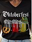 billige Humor &amp; Citater tee-Oktoberfest Dame T-shirt Grafisk Bogstaver Årgang Stilfuld Klassisk Kortærmet V-hals Almindelige toppe Daglig Trykt mønster Sort Hvid Gul Rød Blå Sommer Forår
