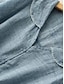 abordables Chemises-Femmes Chemises en coton et lin Couleur Unie Basique Occasionnel Manche Courte Col de chemise Hauts Réguliers Quotidien Boutons Blanche Rose Claire Bleu Orange Vert Été Printemps