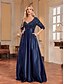 billige SVART-A-Line Quinceanera Kjoler Elegant Kjole Formell Bryllup Gulv Lengde Lang Erme V Utringning Polyester med Paljetter