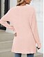 billige Cardigans og overtøj-Dame Bluse Cardigan Elegant Mode Gade Ren farve Åben Front Lomme Strikket Langærmet Almindelige toppe Strikke udendørs Daglig Weekend Lyserød Blå Efterår Vinter