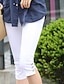 abordables Leggings unis-Femmes Jambe large Pantalon capri Leggings Streetwear Occasionnel Longueur mollet Naturel Uni Avec Poches Boucle Confortable Extérieur Vacances Vêtements de rue Noir Blanche Automne Coupe régulière