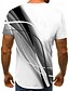 economico Magliette 3D-Per uomo Grafico Camicia Maglietta Manica Corta maglietta Stampa 3D Girocollo Camicia Streetwear Quotidiano Uscire Blu Giallo Rosso Abbigliamento Normale S M L XL XXL 3XL 4XL