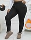 voordelige Sporten Plus Maat &amp; Zwangerschap-Dames pilatesleggings sportbroek Yoga legging Zak Lichtgewicht Warm Pilates Sportschool Hardlopen Broeken Zwart Donker Marineblauw Grijs Grote maten Sport Sportkleding Micro-elastisch