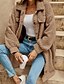 voordelige Winterjassen-Dames Jas Houd Warm Comfortabel Zak Knop Buiten Casual Effen Buiten Straat Dagelijks Feestdagen Enkele rij knopen Lang Strijkijzer Normale pasvorm Lange mouw bovenkleding Wit Khaki Abrikoos Herfst
