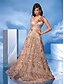 ieftine albastru-Rochii A-Line pentru Quinceanera Rochie Elegantă Formală pentru Nuntă Lungime de Pardoseală Fără Mâneci Gât în V Poliester cu Plisaje