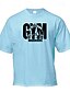 baratos Camisas casuais masculinas plus size-Homens Tamanho Grande Camiseta T-shirt Gola Redonda Manga Curta Moda Ao ar livre Férias Diário Estampado Preto Branco Amarelo Poliéster Roupa