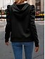 preiswerte Einfache Oberteile-Damen Kapuzenpullover Einfach Lässig Langarm Mit Kapuze Normale Oberteile Straße Alltagskleidung Schwarz Rosa Wein Blau Beige Herbst Winter