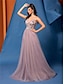 economico Rosa-Abiti da quinceañera a forma di A abito elegante formale matrimonio lunghezza pavimento senza maniche spalline in tulle schiena scoperta con pieghe