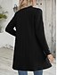 abordables Manteaux &amp; trenchs-Femmes Veste Décontractée Respirant Confortable Boutons Occasionnel Uni Vacances Rue Occasionnel Tenue quotidienne Simple Boutonnage Régulier Sans Col Coupe régulière manche longue Vêtements