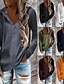 billige Solide farver-Dame Bluse Cardigan Elegant Mode Gade Ren farve Hætte Strikket Hætte Langærmet Almindelige toppe Strikke udendørs Daglig Weekend Sort Hvid Efterår Vinter