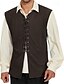 billige Gilets-Herre Vest Gilet udendørs Daglig Årgang Forår Efterår Blondér Polyester Bekvem Vanlig V-hals Regulær Mørkebrun Sort Rød Lysebrun Vest