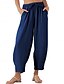 abordables Pantalones-Mujer Chinos Moda Ropa de calle Básico Longitud total Alta cintura Plano Bolsillo Cintura elástica Confortable Suave Cómodo Microelástico Exterior Calle Azul Piscina Marrón Caqui Azul Claro Verano
