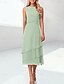 preiswerte Mamas Kleidersets-Strand Hochzeit Sheath Brautmutter Kleid Elegant Jewel Neck Tee Länge Chiffon 3/4 Länge Ärmel Wickel enthalten mit Rüschung