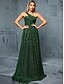 preiswerte GRÜN-A-Linie Quinceanera Kleider Elegantes Kleid Formelle Hochzeit Bodenlang Ärmellos Ein Schulter Polyester mit Falten