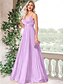 billiga Semi-formell / Cocktail-A-Linjig Quinceanera Klänningar Elegant Klänning Formell Bröllop Golvlängd ärmlös Spaghetti Axel Chiffon med Fällor