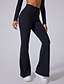 abordables Leggings et collants de yoga-Pantalons de fitness Leggings de yoga pantalon de sport Femmes Léger Évasé Yoga Fitness Pilates Pantalons Automne Hiver Des sports Tenues de Sport Micro-Élastique Gris foncé Noir
