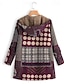 abordables chaquetas sherpa-Mujer Chaqueta de lana Abrigo Chaqueta con capucha Mantiene abrigado Cómodo Cremallera Bolsillo Moda Moderno Casual Geométrico Noche Fin de semana Cremallera Regular Con Capucha Ajuste regular Manga