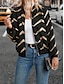 economico bomber-Per donna Giubbotto bomber Confortevole Traspirante Cerniera Stampato Casual Geometrico Vacanza Streetwear Casuale Abbigliamento quotidiano Cerniera Corto Collo alla coreana Vestibilità regolare